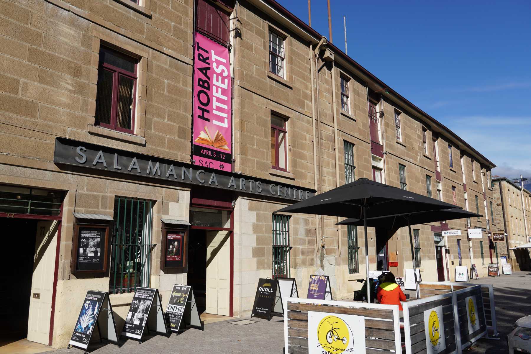 Salamanca Arts Centre facade viewed from Salamanca Place