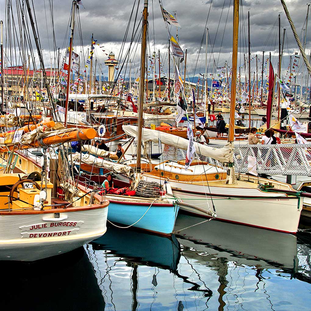 A dock full of boats mooring.