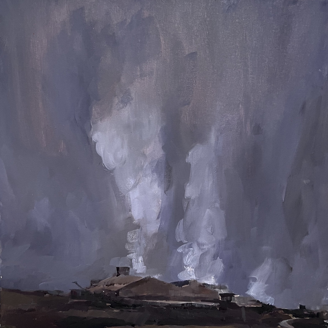 Stephen Mallick. Landscape 1. Oil on Canvas. 60 x 60 cm.