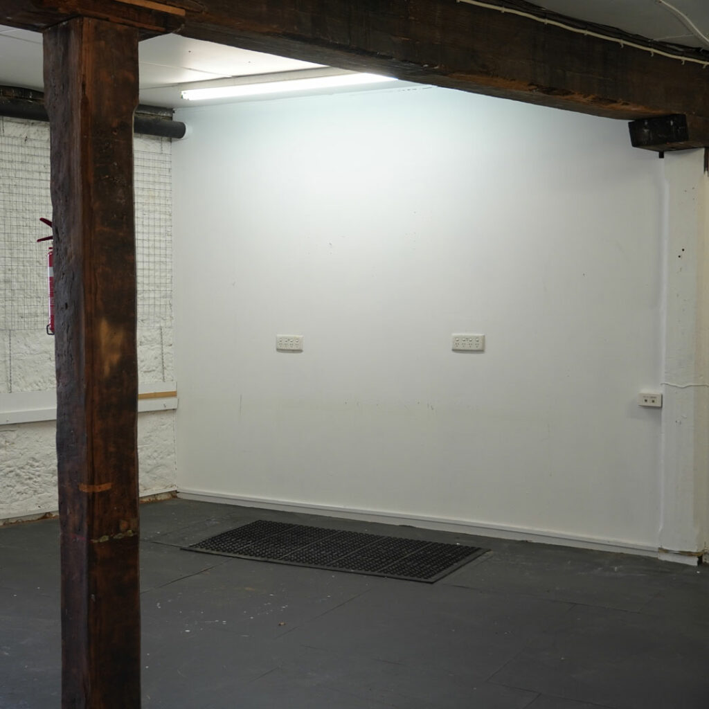 Empty Studio with wooden beams