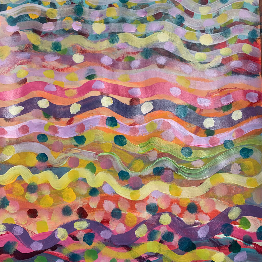 Donna Oakford/acrylic on paper/30x42cm/study for series in progress