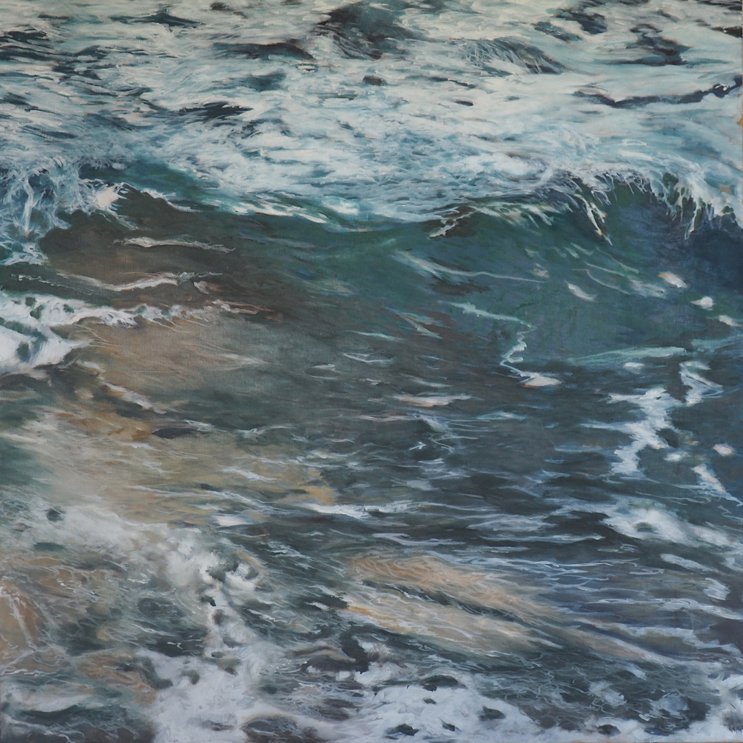 Lynn Kelly. Awash (2021). Oil on canvas. 90cm x 90cm