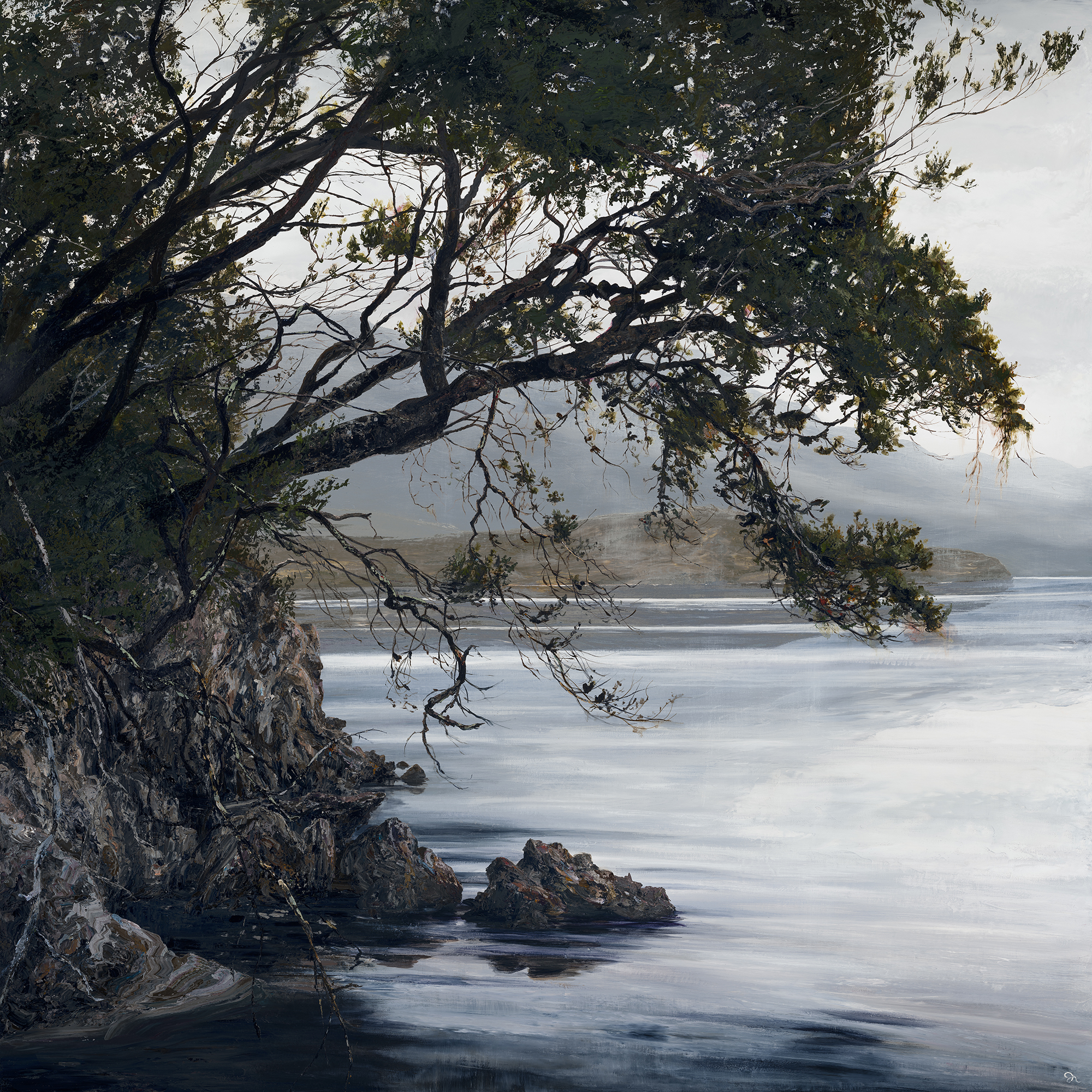 Jennifer Riddle, An Atmospheric Embrace, 2023, acrylic on canvas, 183.5 x 183.5 cm