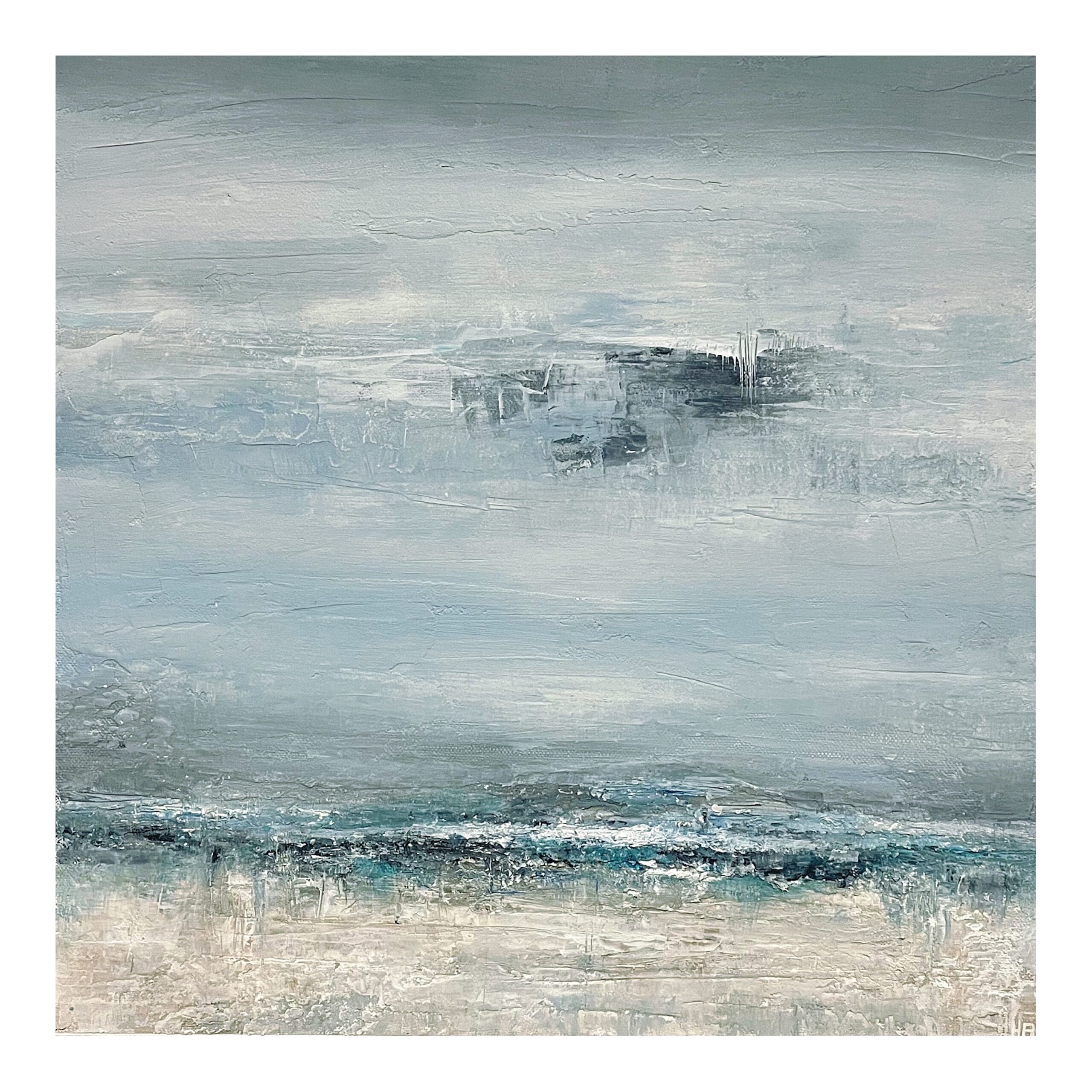 Hannah Blackmore/A Moment in Time/2023/Acrylic + Mixed Media on Canvas/45cm x 45cm