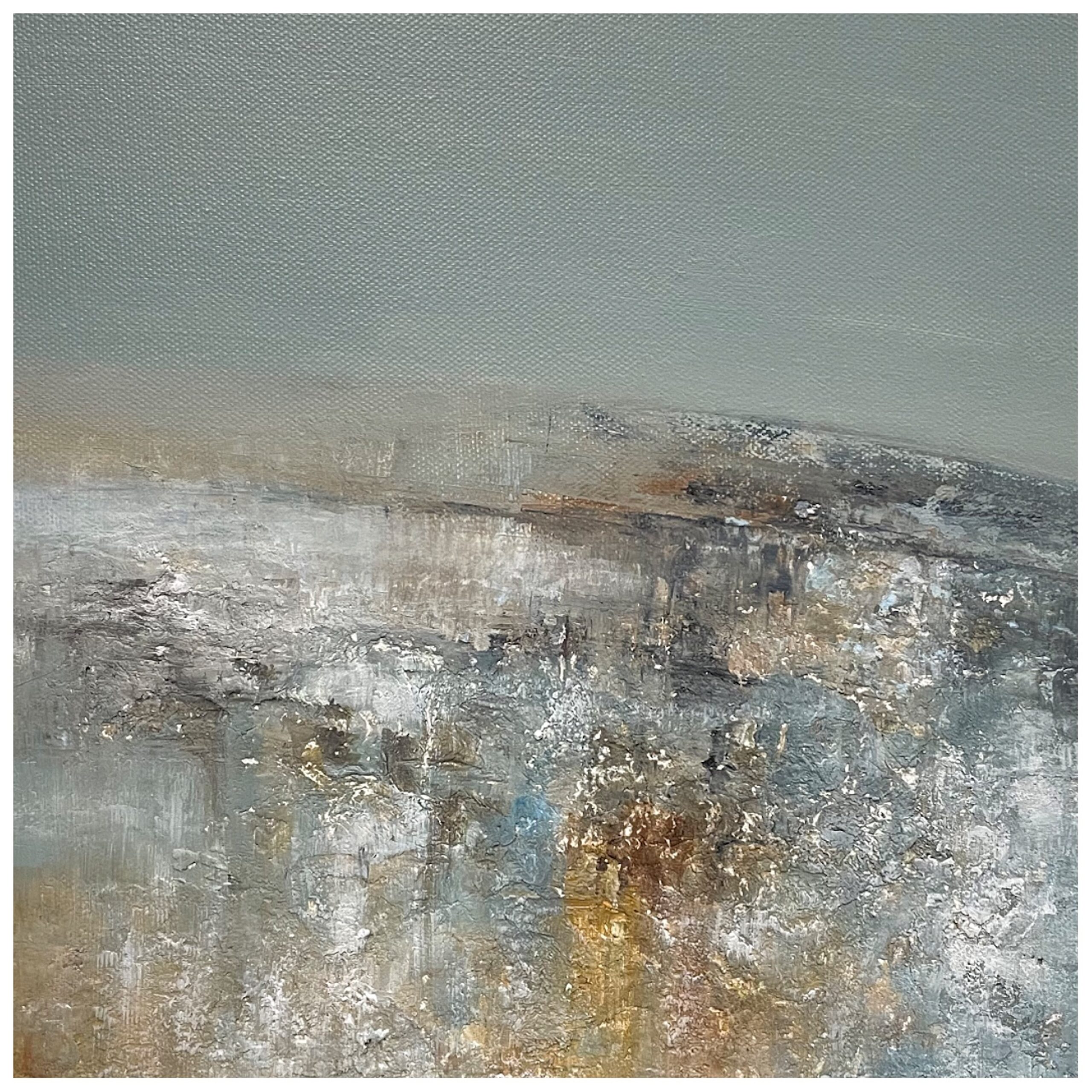 Hannah Blackmore. Rocky Highland (2024). Textured Acrylic on Canvas. 30cm x 30cm