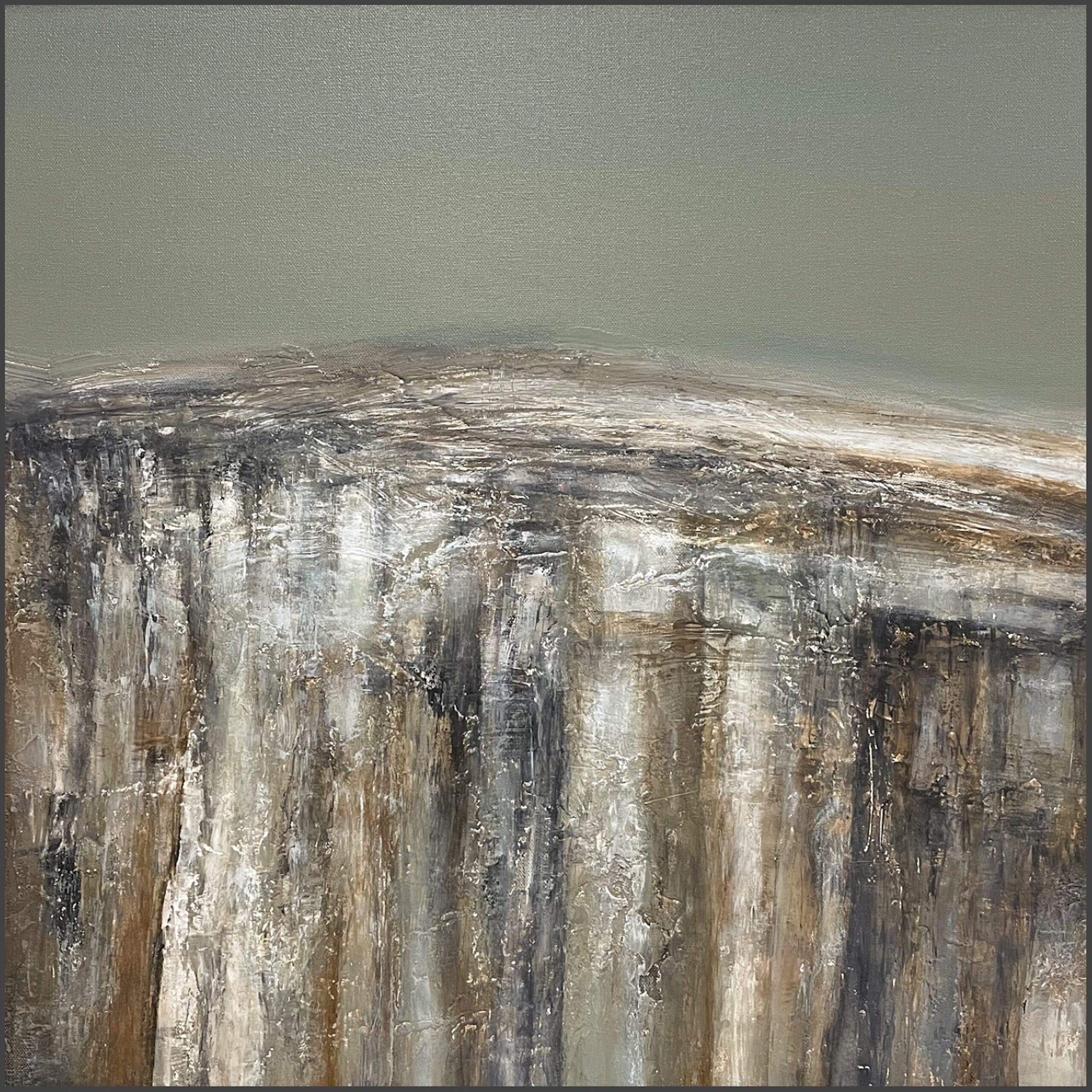 Hannah Blackmore. Rugged 
 Mountain (2024). Textured Acrylic on Canvas. 60cm x 60cm