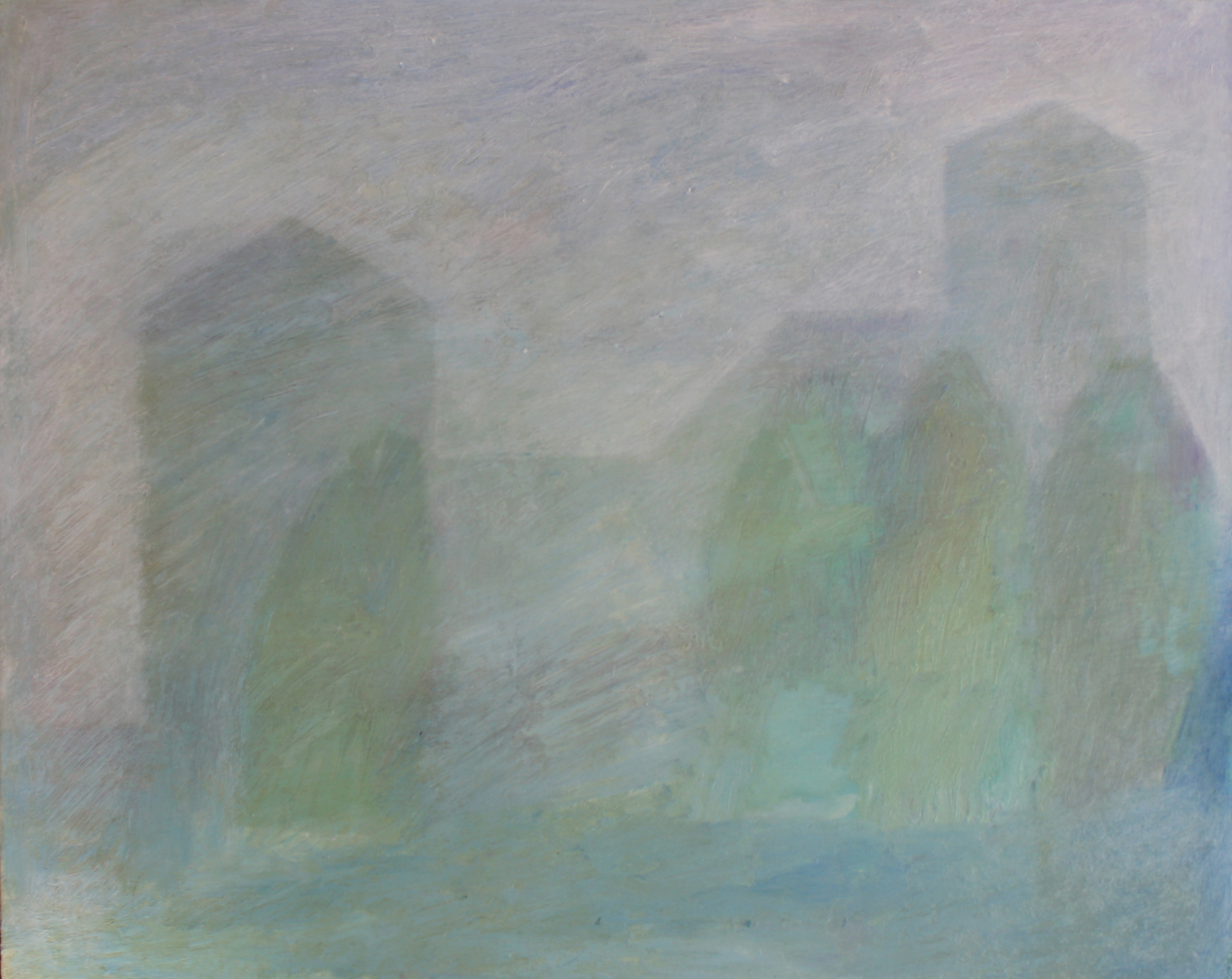 Ellyn Anderson, Gathering, Oil on board, 44cm x 36cm