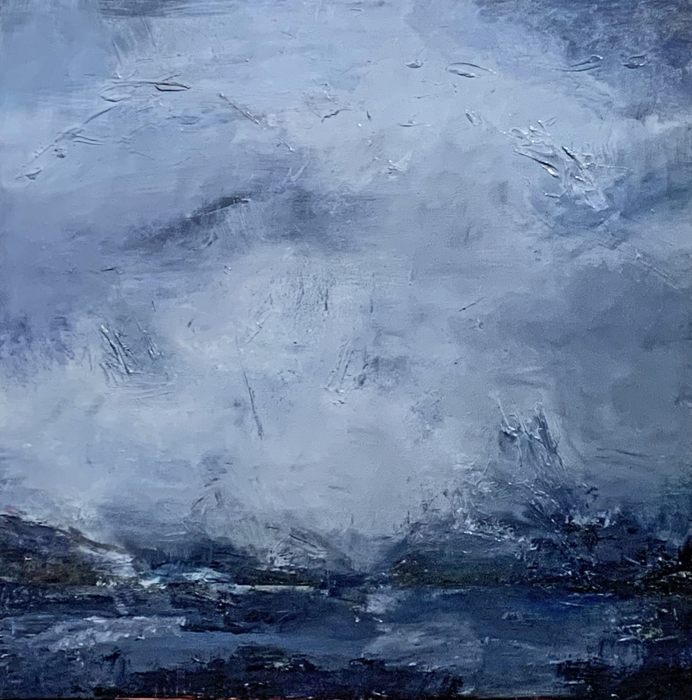 Julia McCombe. Sleeping waters of lake leeawuleena (2023). 100cm x 100cm. 