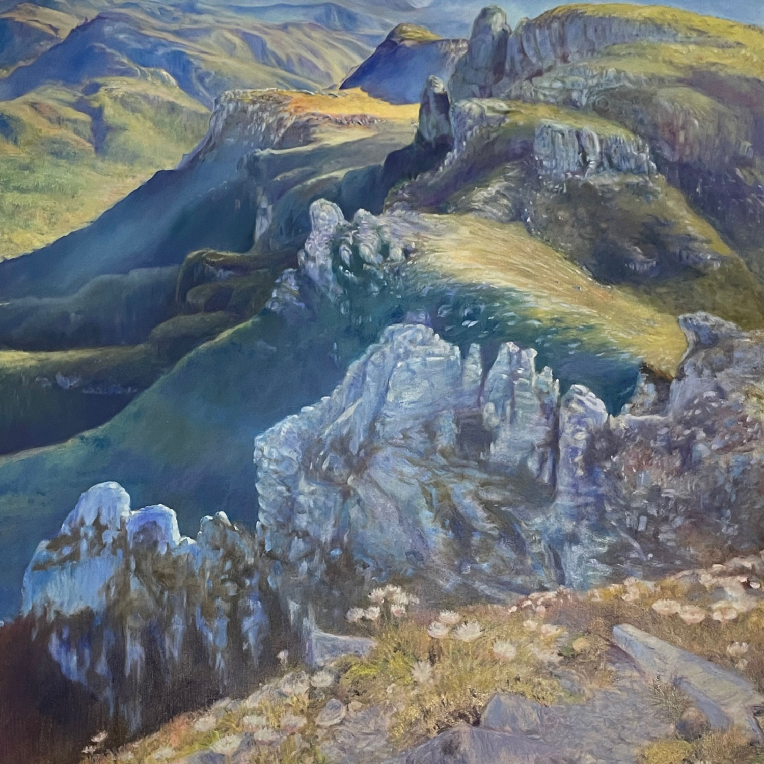 Mel Hills Wild Art. Road to Clytemnestra (2025) (detail). Oil on board. 1200 x 900mm