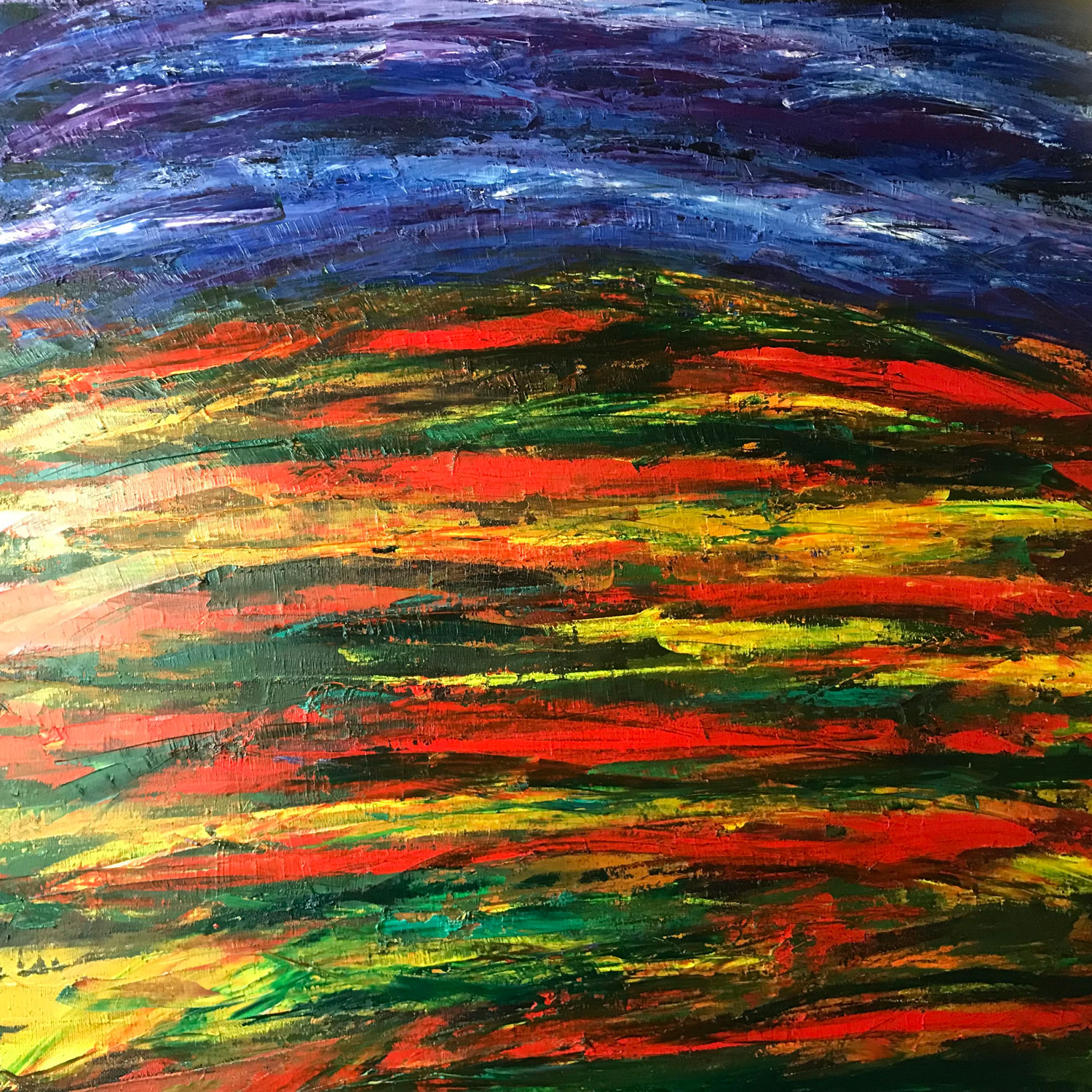 Andrea Breen. earth (detail) (2021/2025). Oils on linen. 120cm x 120cm