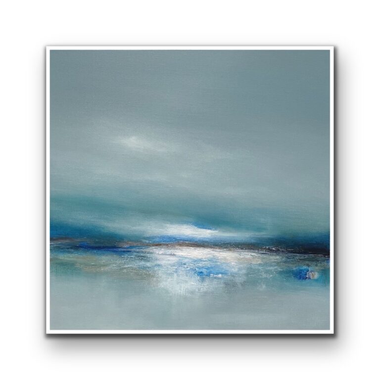 A square landscape painting