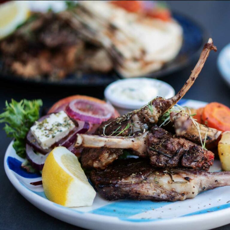 A plate of Greek cuisine