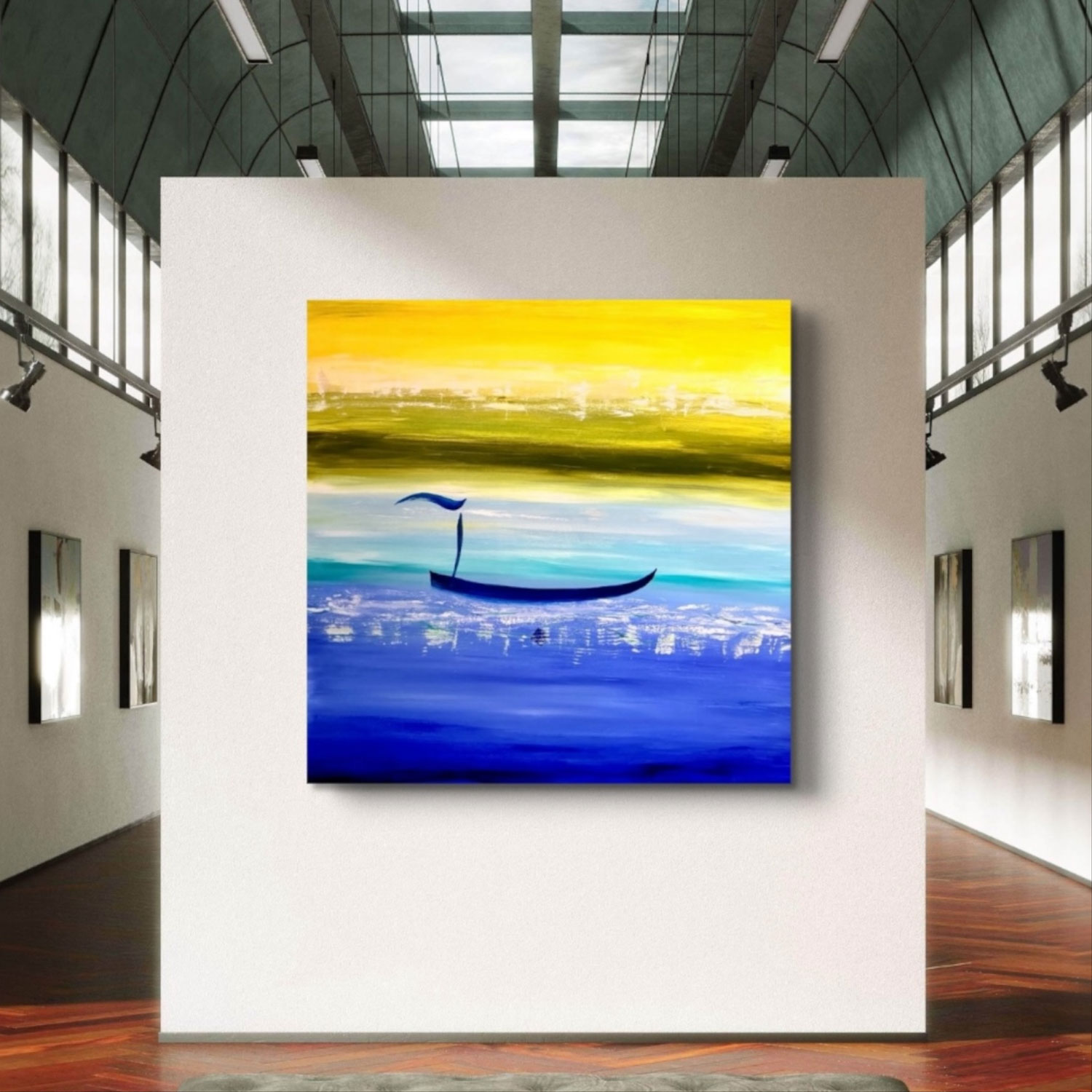 S & M Art Studio. Sahar Shahpari. Water (AB) (2024). Abstract. 91cm x 91cm
