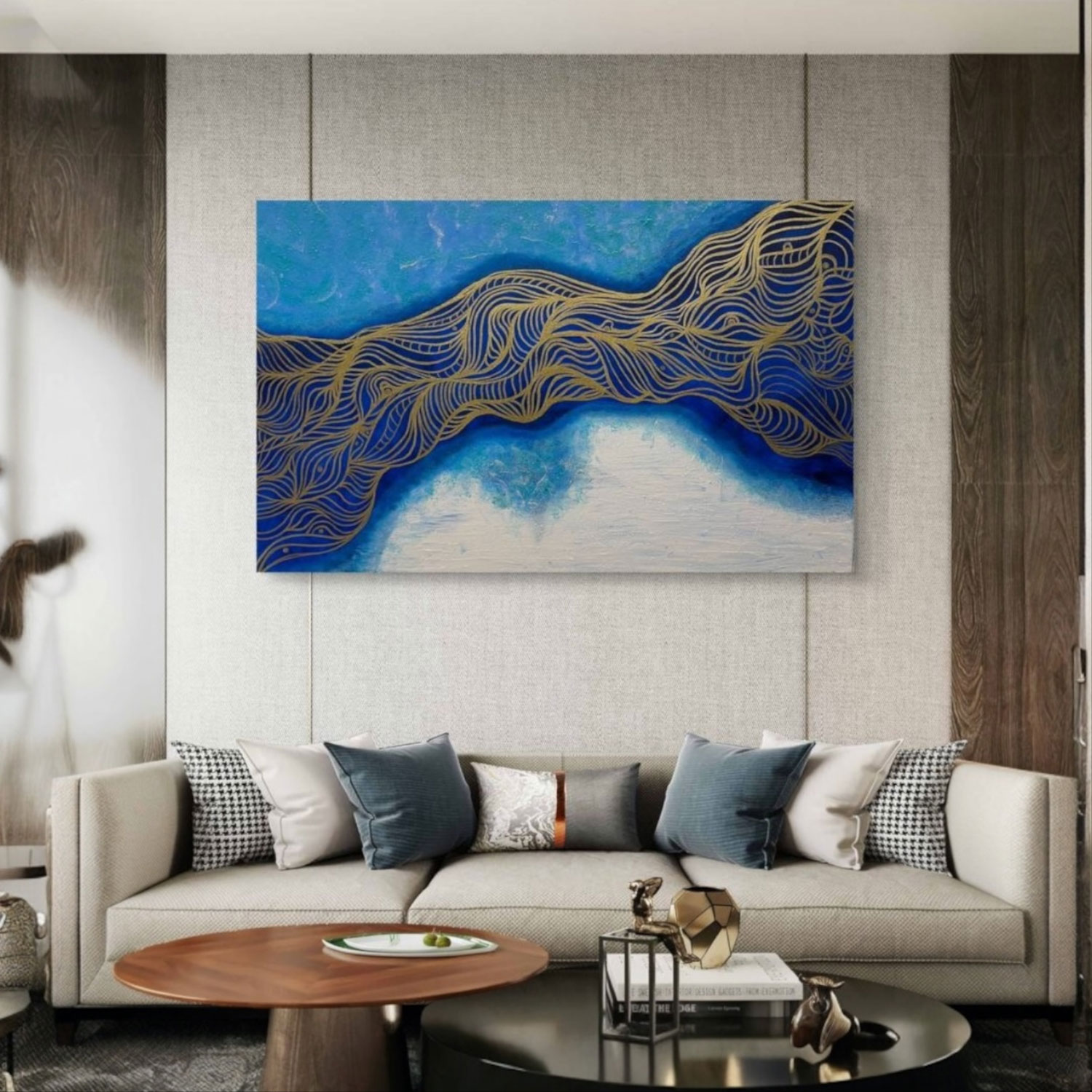 S & M Art Studio. Maryam Shahpari. Blackmans Bay (2024). Mixed Media. 90cm x 60cm